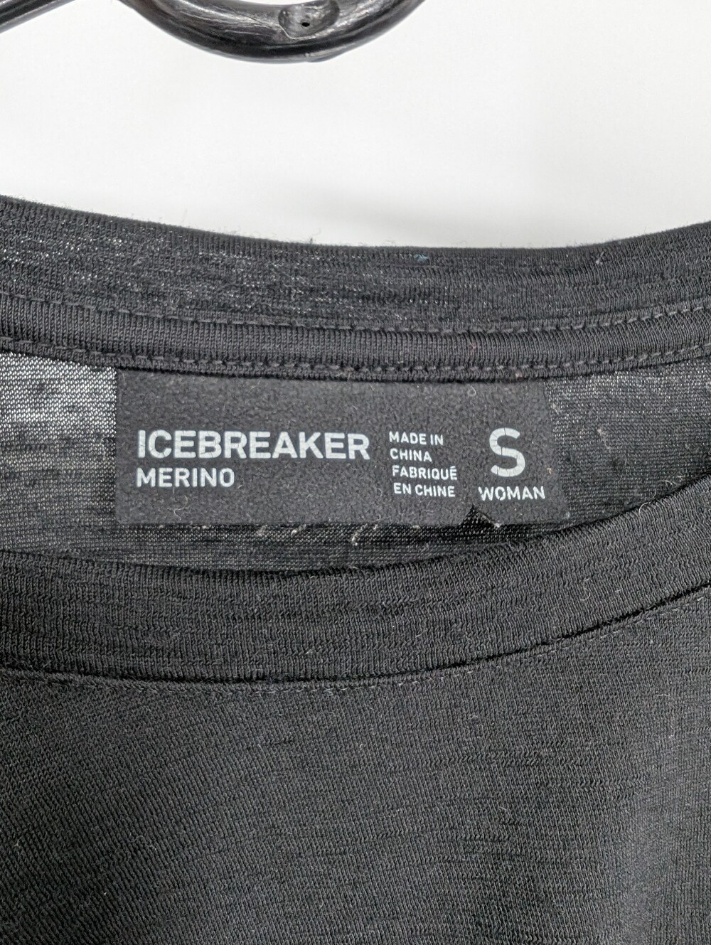 Icebreaker Merino Wool Black Long Sleeve Tee baselayer Size Small - Picture 5 of 6